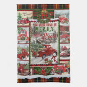 Gepersonaliseerd uw dag Vrolijk en helder, Kerstmi Theedoek (Verticaal)