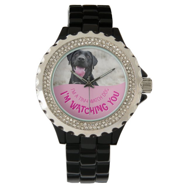 Gepersonaliseerd - Uw eigen hondenfoto - Watch Dog Horloge (Voorkant)