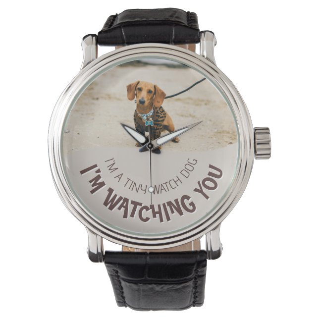 Gepersonaliseerd - Uw eigen hondenfoto - Watch Dog Horloge (Voorkant)