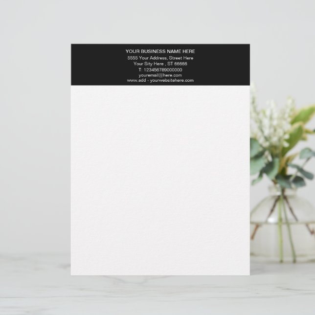 Gepersonaliseerd uw eigen ontwerp Letterhead Briefhoofd (Staand voorkant)