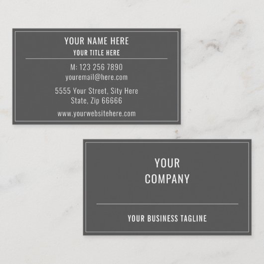 Gepersonaliseerd uw eigen ontwerp Visitekaartje (Voorkant / Achterkant)