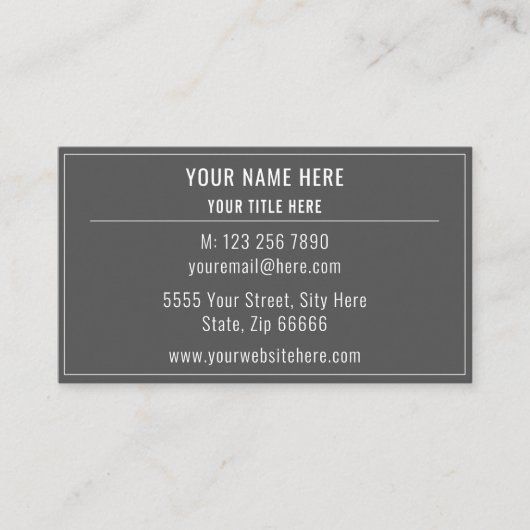 Gepersonaliseerd uw eigen ontwerp Visitekaartje (Voorkant)