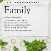 Gepersonaliseerd uw familie definitie theedoek (Gevouwen)