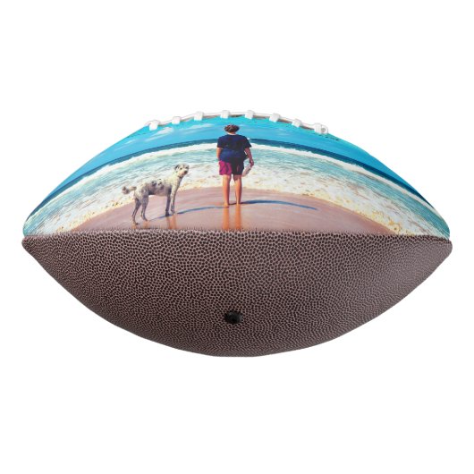 Gepersonaliseerd uw foto Football met aangepaste t (Gedraaid 270)