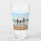 Gepersonaliseerd uw foto glas cadeau met tekst (Voorkant)