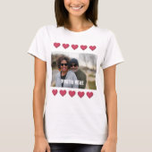 Gepersonaliseerd uw foto harten t-shirt (Voorkant)