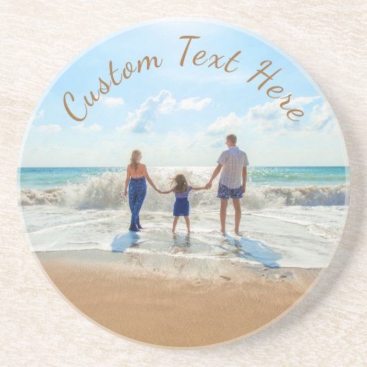 Gepersonaliseerd uw foto Onderzetter met aangepast (Voorkant)