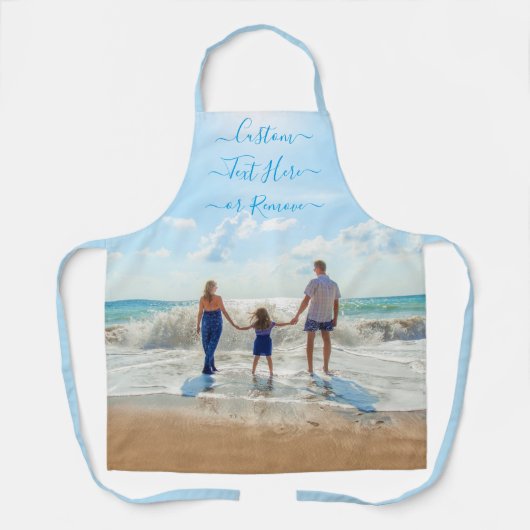 Gepersonaliseerd uw foto Schort met aangepaste tek (Voorkant)