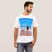Gepersonaliseerd uw foto T-shirt met aangepaste te (Voorkant volledig)
