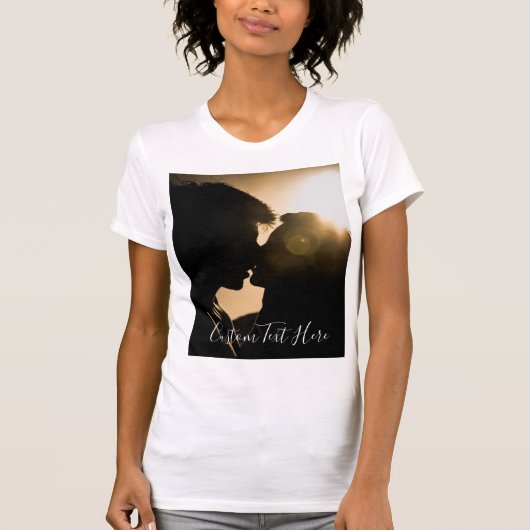 Gepersonaliseerd uw foto T-shirt met aangepaste te (Voorkant)