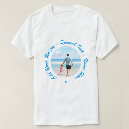 Gepersonaliseerd uw foto T-shirt met aangepaste te (Design voorkant)