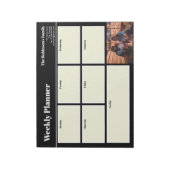 Gepersonaliseerd uw foto-weekblad zwart notitieblok (Linkerzijde)