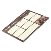 Gepersonaliseerd uw foto Weekly Planner Rustic Woo Notitieblok (Schuin)