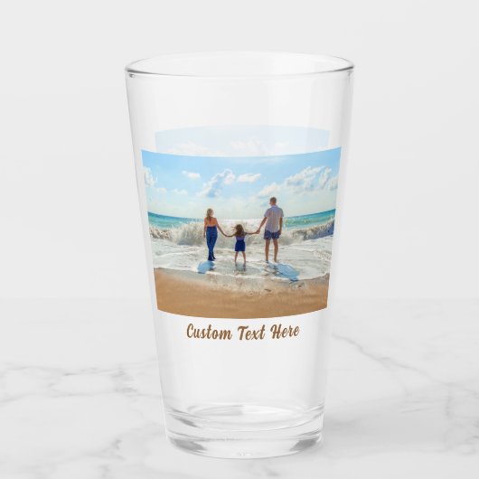 Gepersonaliseerd uw fotoglas met aangepaste tekst glas (Voorkant)