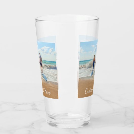 Gepersonaliseerd uw fotoglas met aangepaste tekst glas (Links)