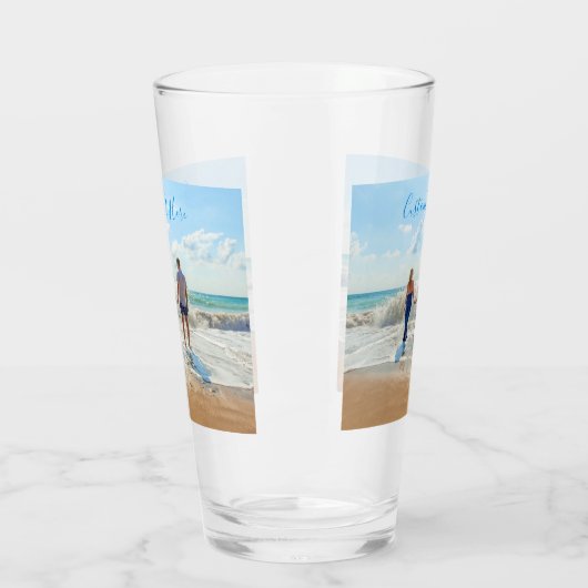 Gepersonaliseerd uw fotoglas met aangepaste tekst glas (Links)