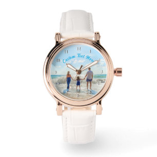Gepersonaliseerd uw fotohorloge met aangepaste tek horloge