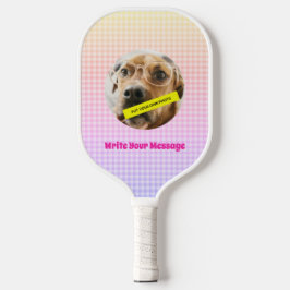Gepersonaliseerd uw hond fotobericht PInk Pickleball Paddle