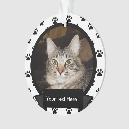 Gepersonaliseerd uw huisdier kat ornament (voorkant)