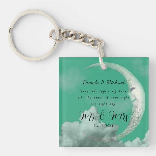 Gepersonaliseerd Uw Liefde Licht MIJN Hart Sleutelhanger (voorkant)