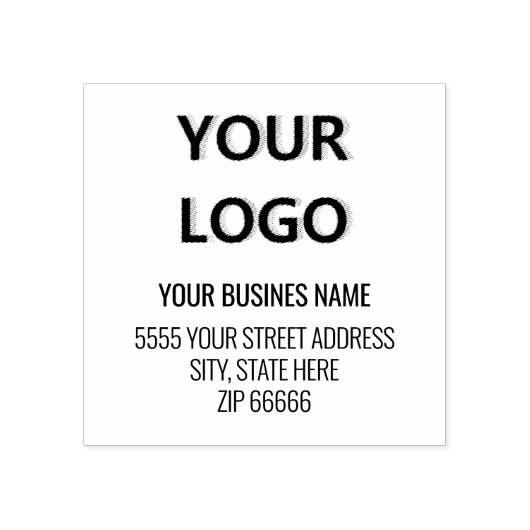 Gepersonaliseerd Uw Logo Adresnaam Rubber Stamp Rubberstempel (Afrduk)