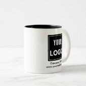 Gepersonaliseerd uw Logo Business Tweekleurige Koffiemok (Voorkant rechts)