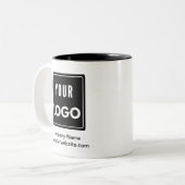 Gepersonaliseerd uw Logo Business Tweekleurige Koffiemok (Voorkant links)