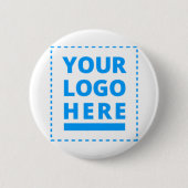 Gepersonaliseerd uw Logo hier Ronde Button 5,7 Cm (Voorkant)
