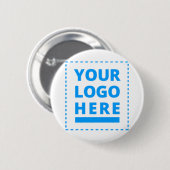Gepersonaliseerd uw Logo hier Ronde Button 5,7 Cm (Voorkant /achterkant)