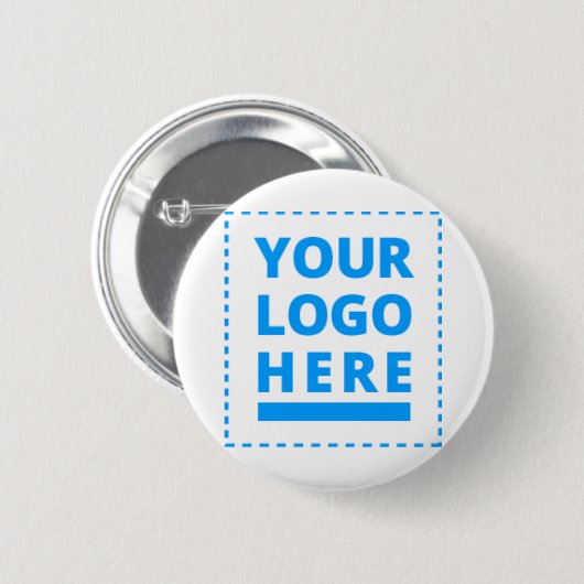 Gepersonaliseerd uw Logo hier Ronde Button 5,7 Cm (Voorkant /achterkant)