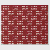 Gepersonaliseerd Uw Logo Naam Stijlvol Modern Mini Cadeaupapier (Vlak)