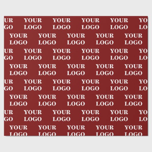 Gepersonaliseerd Uw Logo Naam Stijlvol Modern Mini Cadeaupapier (Zoom)