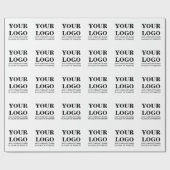 Gepersonaliseerd Uw Logo Naam Stijlvol Modern Mini Cadeaupapier (Vlak)