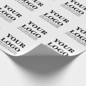 Gepersonaliseerd Uw Logo Naam Stijlvol Modern Mini Cadeaupapier (Hoek)