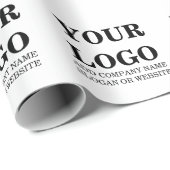 Gepersonaliseerd Uw Logo Naam Stijlvol Modern Mini Cadeaupapier (Rol Hoek)