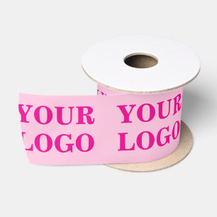 Gepersonaliseerd Uw Logo Naam Stijlvol Modern Mini Satijnen Lint