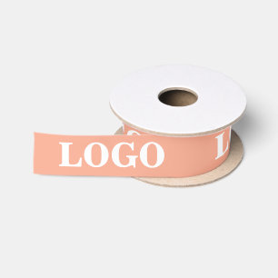 Gepersonaliseerd Uw Logo Naam Stijlvol Modern Mini Satijnen Lint