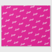 GEPERSONALISEERD UW LOGO STIJLVOOL MODERN ROZE WIT CADEAUPAPIER (Vlak)