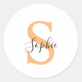Gepersonaliseerd Uw naam, Aangepaste naam, Verjaar Ronde Sticker (Voorkant)