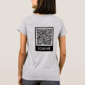 Gepersonaliseerd Uw QR Code Scan Info Grappig T-sh T-shirt (Achterkant)