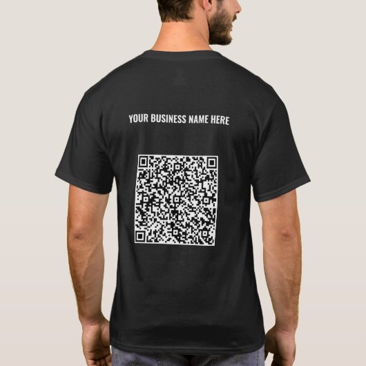 Gepersonaliseerd uw QR Code T-shirt met aangepaste (Achterkant)