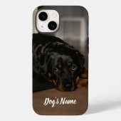 Gepersonaliseerd uw Rottweiler Dog Foto & Naam Case-Mate iPhone Case (Achterkant)