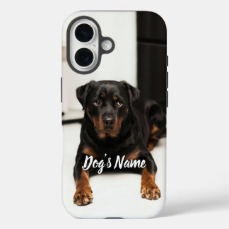 Gepersonaliseerd uw Rottweiler Dog Foto & Naam iPhone 16 Hoesje