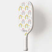 Gepersonaliseerd uw schattige regenboog pickleball paddle (Links)