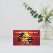 Gepersonaliseerd uw Visitekaartje Tropical Sunset (Staand voorkant)
