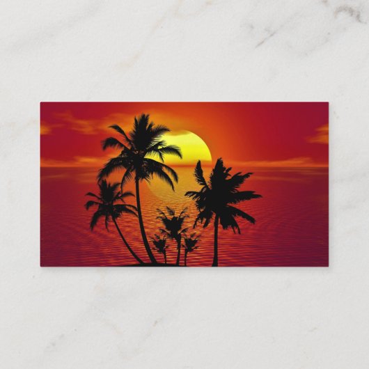 Gepersonaliseerd uw Visitekaartje Tropical Sunset (Achterkant)