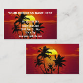 Gepersonaliseerd uw Visitekaartje Tropical Sunset (Voorkant / Achterkant)