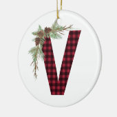 Gepersonaliseerd V Monogram Ornament (Links)