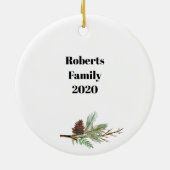 Gepersonaliseerd V Monogram Ornament (Achterkant)