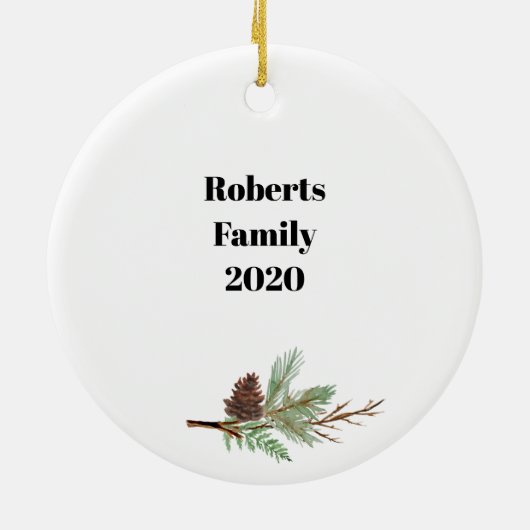 Gepersonaliseerd V Monogram Ornament (Achterkant)